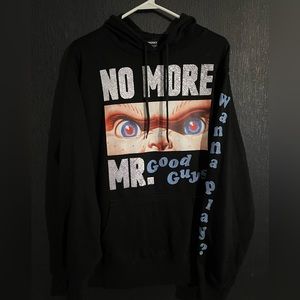 No More Mr Good Guys Chucky Wanna Play? Graphic Hoodie Jacket Universal Branded